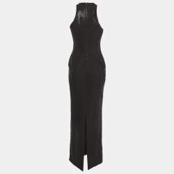 Pre Owned Solace London Black Sequin Winona Maxi Dress M