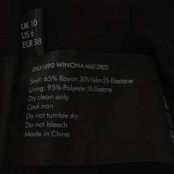 Pre Owned Solace London Black Sequin Winona Maxi Dress M