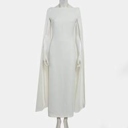 Pre Owned Solace London White Crepe Sadie Maxi Dress M