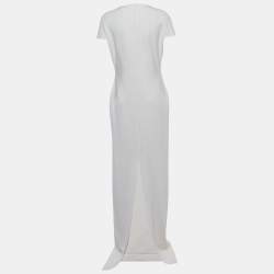 مملوكة مسبقًا Solace London Cream Stretch Crepe Mason Maxi Dress L