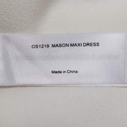 مملوكة مسبقًا Solace London Cream Stretch Crepe Mason Maxi Dress L