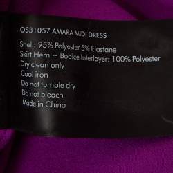 Pre Owned Solace London Purple Crepe Strapless Maxi Dress L