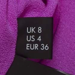 Pre Owned Solace London Purple Crepe & Organza Karla Maxi Dress S