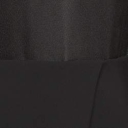 Pre Owned Solace London Black Crepe Asta Midi Dress L