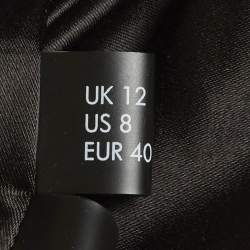 Pre Owned Solace London Black Crepe Asta Midi Dress L