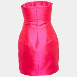 Pre Owned Solace London Fuchsia Pink Gabardine Lea Mini Dress S