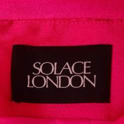 Pre Owned Solace London Fuchsia Pink Gabardine Lea Mini Dress S