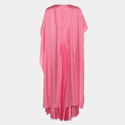 Pre Owned Solace London Pink Satin Long Dress M