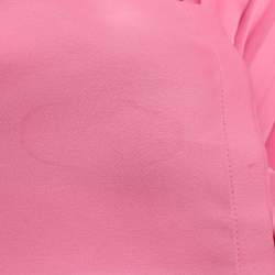 Pre Owned Solace London Pink Satin Long Dress M