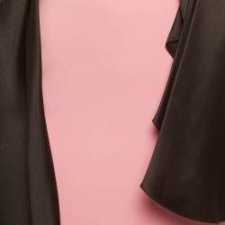 مملوكة مسبقًا Solace London Pink Stretch Crepe Draped Calla Maxi Dress S