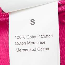 Pre Owned Sonia by Sonia Rykiel Pink Knit Square Neck Cardigan S