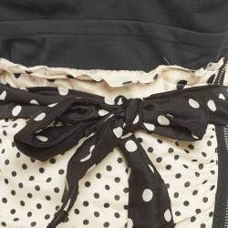 Pre Owned Sonia by Sonia Rykiel White Polka Dots Print Strapless Mini Dress S