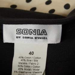 Pre Owned Sonia by Sonia Rykiel White Polka Dots Print Strapless Mini Dress S