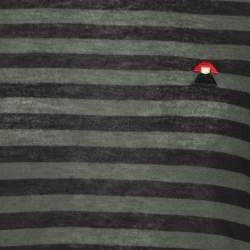 Sonia by Sonia Rykiel Green/Black Striped Wool Blend Top S