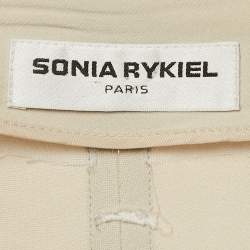 Pre Owned Sonia Rykiel Cream Crepe Sailor Button Jacket L