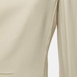 Pre Owned Sonia Rykiel Cream Crepe Sailor Button Jacket L