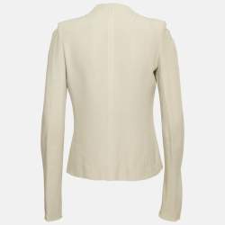 Pre Owned Sonia Rykiel Cream Crepe Sailor Button Jacket L
