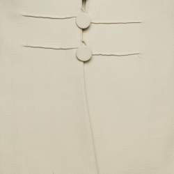 Pre Owned Sonia Rykiel Cream Crepe Sailor Button Jacket L