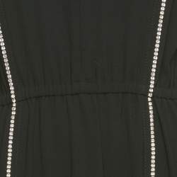 Pre Owned Sonia Rykiel Black Crystal Embellished Crepe Maxi Dress M