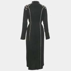 Pre Owned Sonia Rykiel Black Crystal Embellished Crepe Maxi Dress M