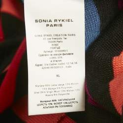Pre Owned Sonia Rykiel Multicolor Stripe Wool Long Sleeve Sweater XL
