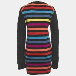 Pre Owned Sonia Rykiel Multicolor Stripe Wool Long Sleeve Sweater XL