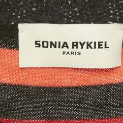 Pre Owned Sonia Rykiel Multicolor Stripe Wool Long Sleeve Sweater XL
