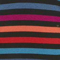 Pre Owned Sonia Rykiel Multicolor Stripe Wool Long Sleeve Sweater XL