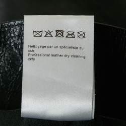 Pre Owned Sonia Rykiel Black Leather Buttoned Mini Skirt M