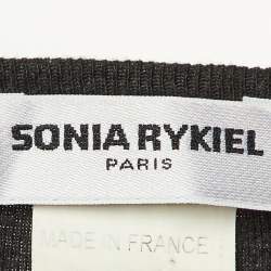 مملوكة مسبقًا Sonia Rykiel Pink Striped Cotton So Rykiel Embellished T-Shirt S