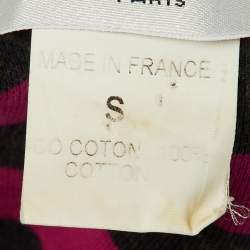 مملوكة مسبقًا Sonia Rykiel Pink Striped Cotton So Rykiel Embellished T-Shirt S