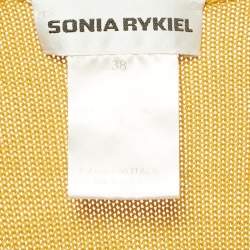 مملوكة مسبقًا جمبسوت سونيا ريكل تريكو أصفر بدون أكمام مقاس متوسط