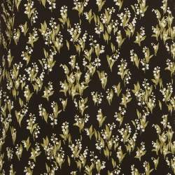 Pre Owned Sonia Rykiel Black Floral Printed Crepe Tank Top S