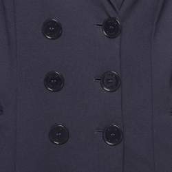 Pre Owned Sonia by Sonia Rykiel Navy Blue Jersey Double Breasted Blazer L