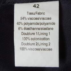 Pre Owned Sonia by Sonia Rykiel Navy Blue Jersey Double Breasted Blazer L