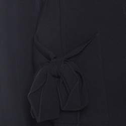 Pre Owned Sonia Rykiel Black Crepe Bow Pocket Detail Jacket  L