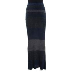 Sonia Rykiel Multicolor Metallic Striped Maxi Skirt S