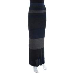 Sonia Rykiel Multicolor Metallic Striped Maxi Skirt S