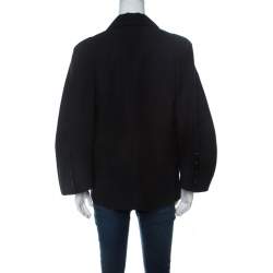 Pre Owned Sonia Rykiel Black Cotton Wide-Bell Sleeve Blazer L