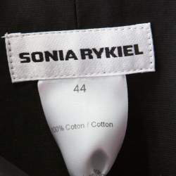 Pre Owned Sonia Rykiel Black Cotton Wide-Bell Sleeve Blazer L