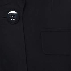 Pre Owned Sonia Rykiel Black Cotton Wide-Bell Sleeve Blazer L
