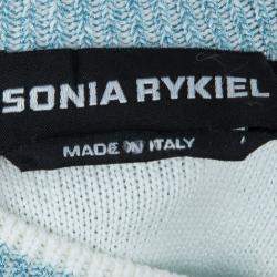 Pre Owned Sonia Rykiel Blue Shimmer Sweater S