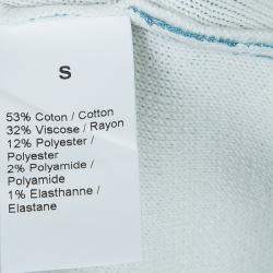 Pre Owned Sonia Rykiel Blue Shimmer Sweater S