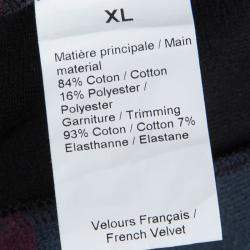 Sonia Rykiel Multicolor Striped Velvet Jogger Pants XL