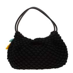 Sonia Rykiel Multicolor Floral Crochet Hobo