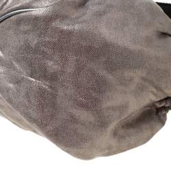 Sonia Rykiel Grey/Black Textured Fabric Hobo
