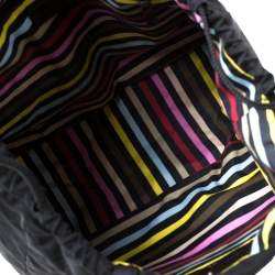 Sonia Rykiel Black Nylon Drawstring Shoulder Bag