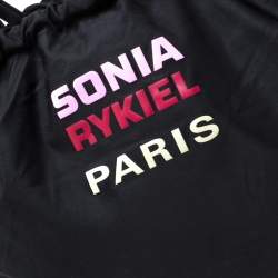 Sonia Rykiel Black Nylon Drawstring Shoulder Bag