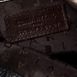 Sonia Rykiel Silver Leather Chain Embellished Shoulder Bag