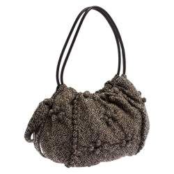 Pre Owned Sonia Rykiel Beige Tweed Hobo